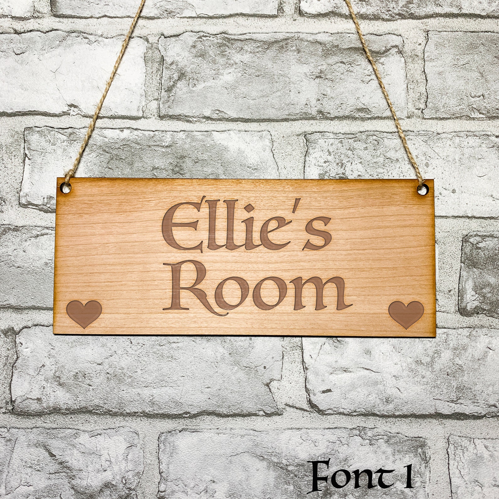 Personalised Bedroom Door Sign With or Without Hearts / Etsy UK