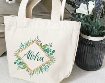 Personalised Name Tote Bag - Cotton Canvas Reusable Bag