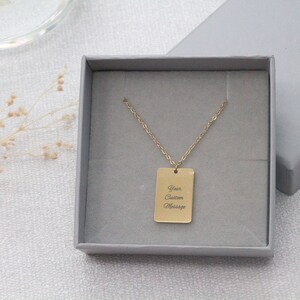 Personalised Birth Month Necklace With Custom Message on Back Bridemaid Gift, Engraved Jewellery, Mother's Day Gift, Gift Box image 4