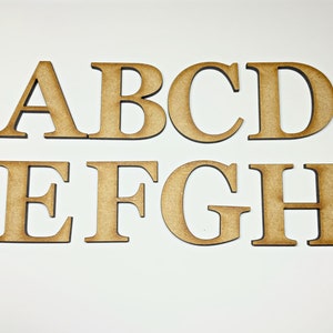 Small 2cm - 7.5cm Wooden Letters Capital or Lower Case Letters Laser Cut Alphabet and Numbers