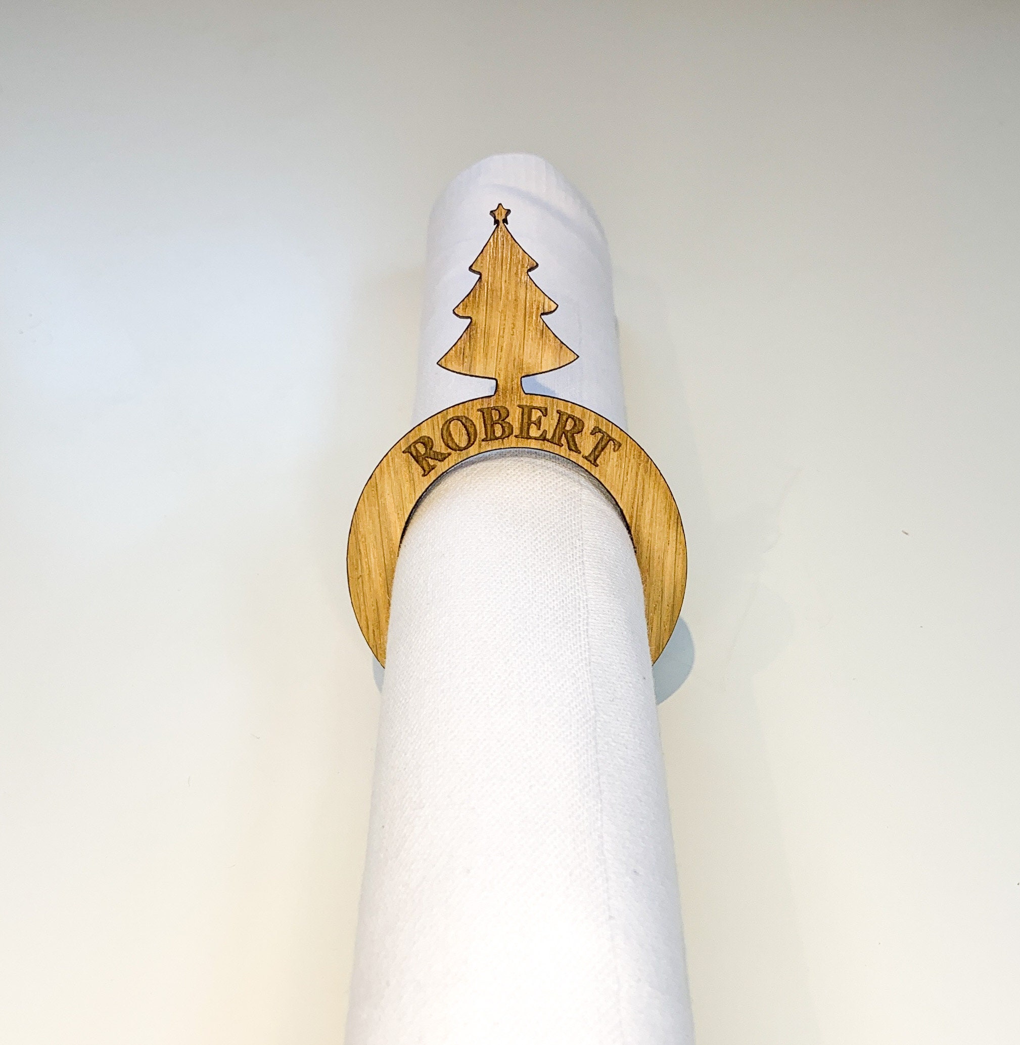 Personalised Christmas Napkin Rings Great For Christmas Place Etsy