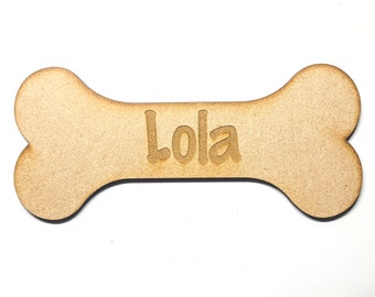 Personalised Dog Bed Name  / Bone Shaped Sign / Pet Name / Personalised Pet Tag / Dog Kennel Sign / Dog Lover Present / Puppy Sign