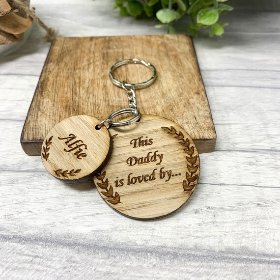 Dad Keyring Personalised this Daddy is Loved By. Keyring for Daddy Birthday Present Christmas Gift Father s Day Etsy Canada