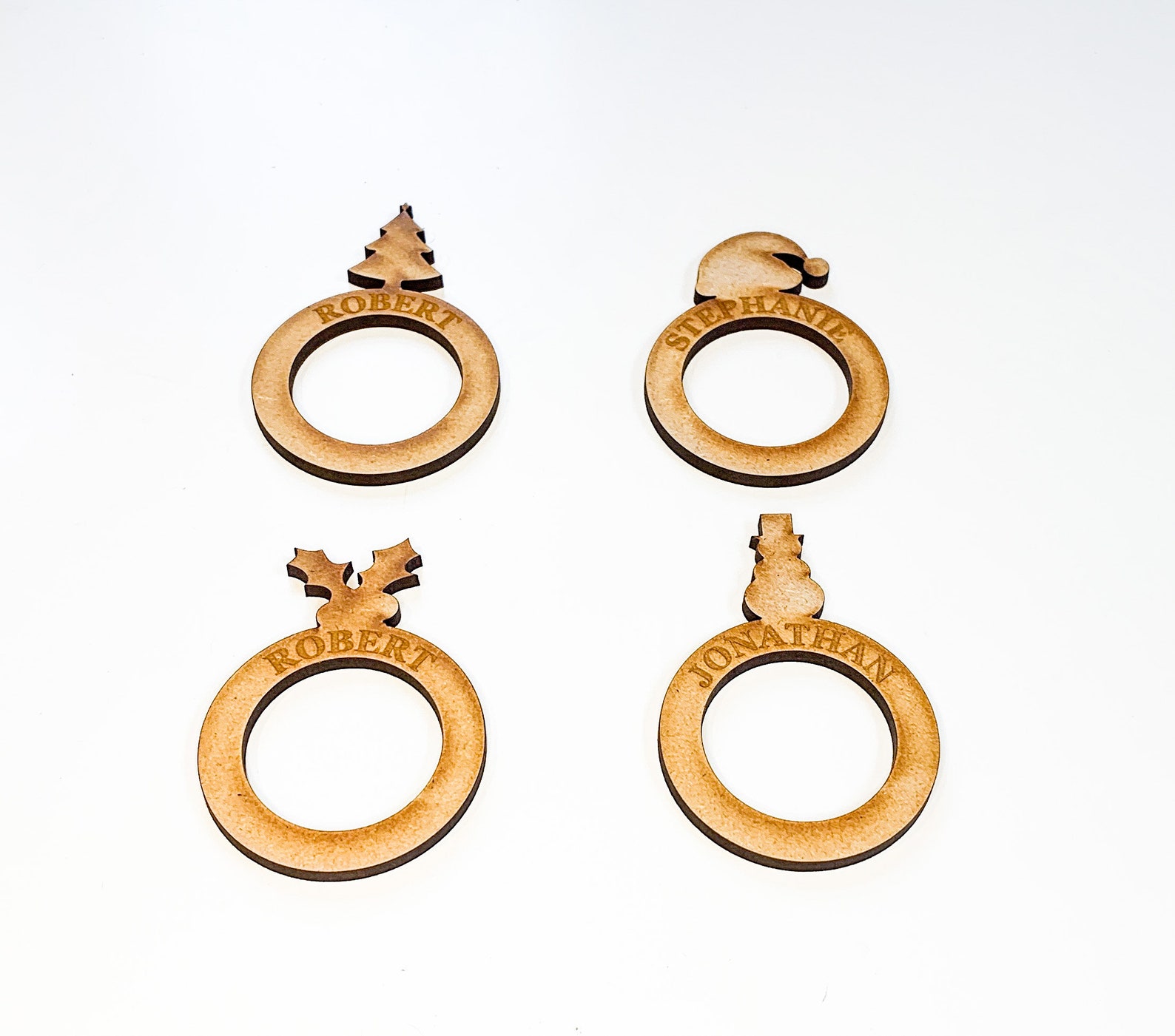 Personalised Christmas Napkin Rings Great For Christmas Place Etsy