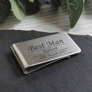 Personalised Large Red Aluminium Money Clip Engraved Gift