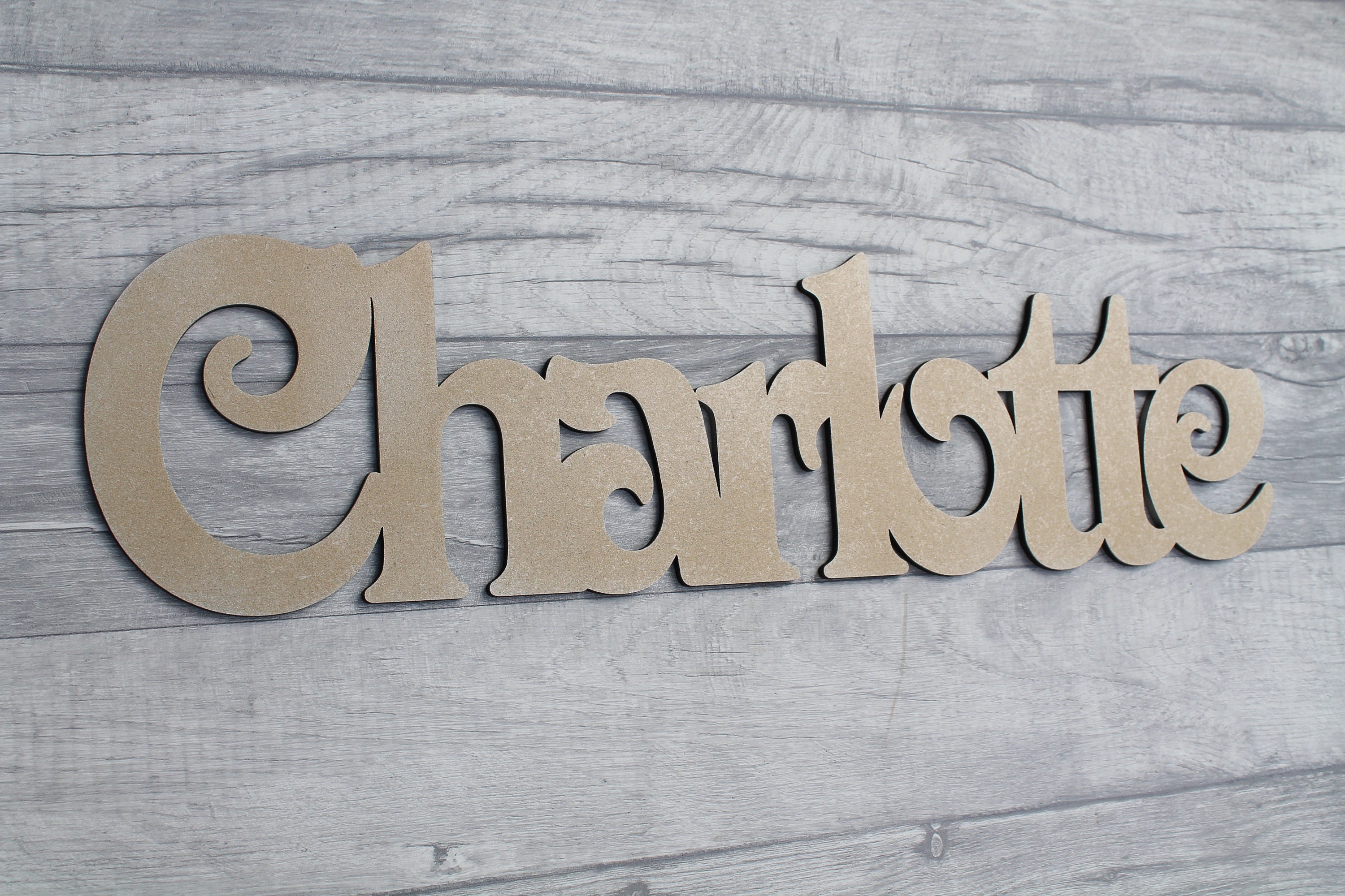Painted Wooden Names and Words in Sizes 5cm 20cm Metallic Etsy