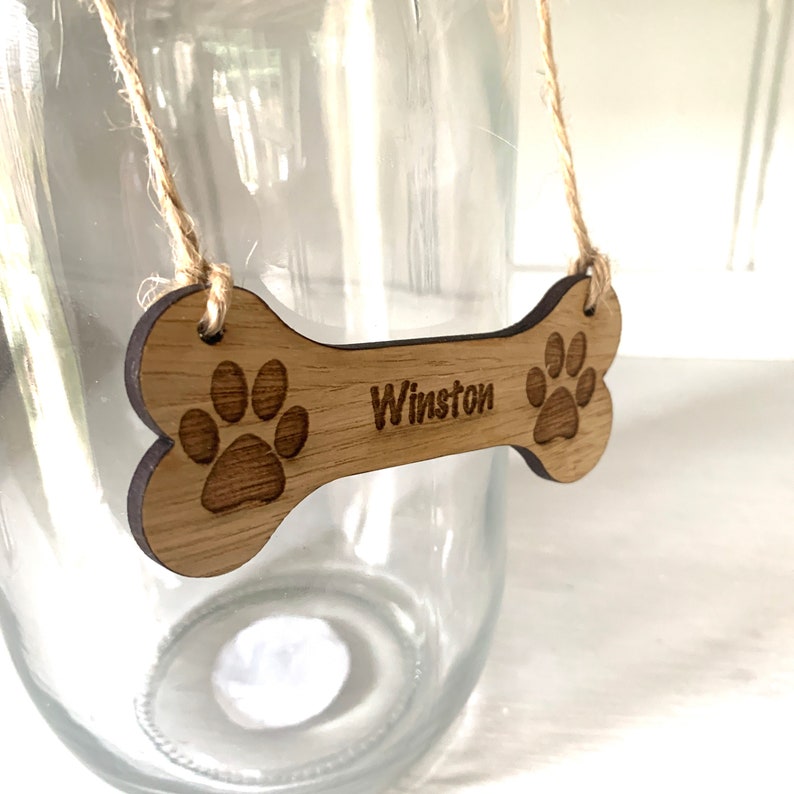 Personalised Dog Sign With Or Without Holes, Sizes from 10cm to 30cm, Dog Treat Label, Dog Bed Sign, Pet Treats, Dog Lover, Dog Paw image 8