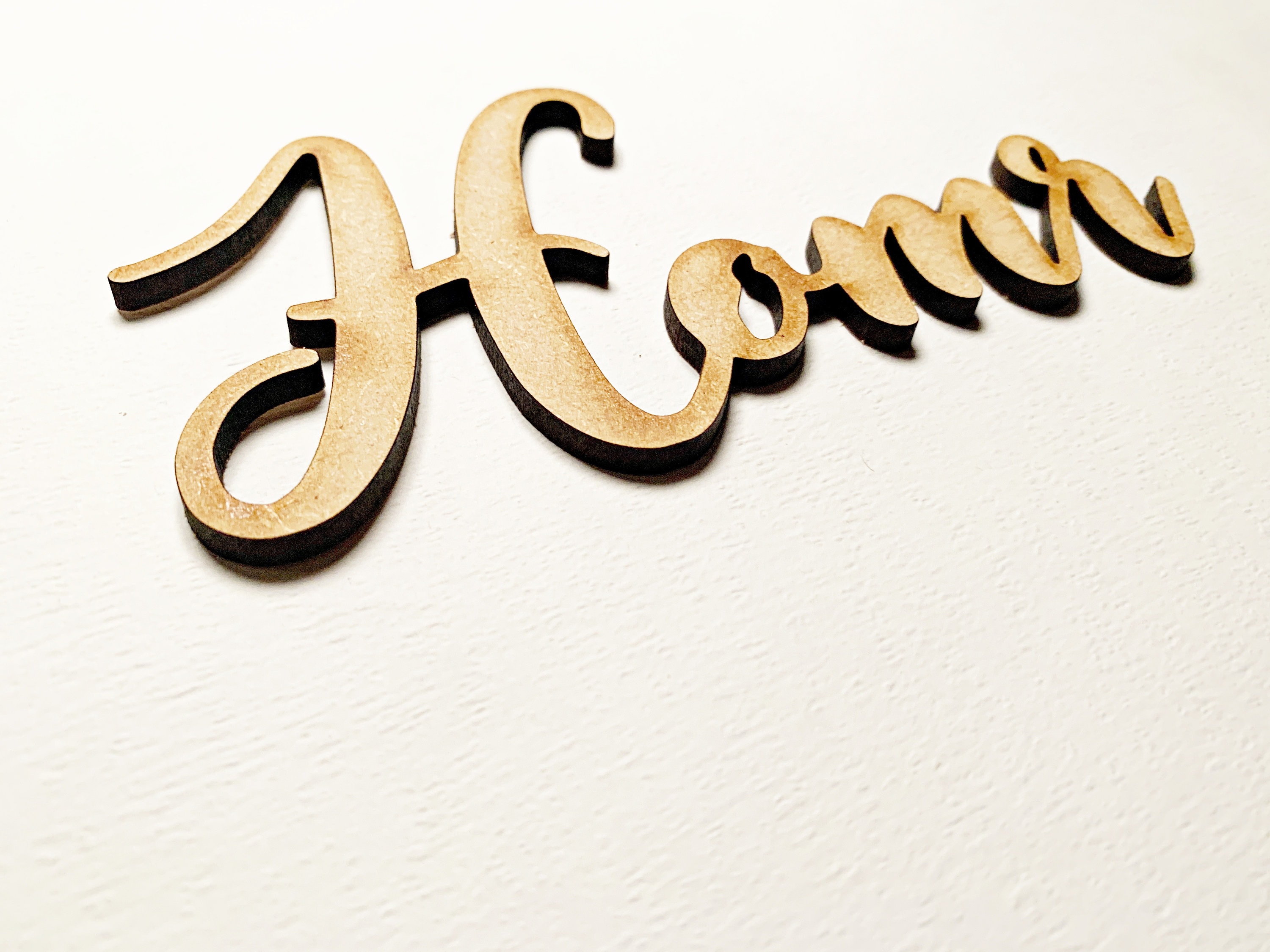 Script Home Wooden Sign Sizes 7.5cm 20cm Height Wall Art Etsy UK