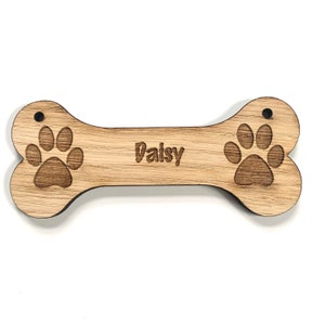 Personalised Dog Sign With Or Without Holes, Sizes from 10cm to 30cm, Dog Treat Label, Dog Bed Sign, Pet Treats, Dog Lover, Dog Paw image 3