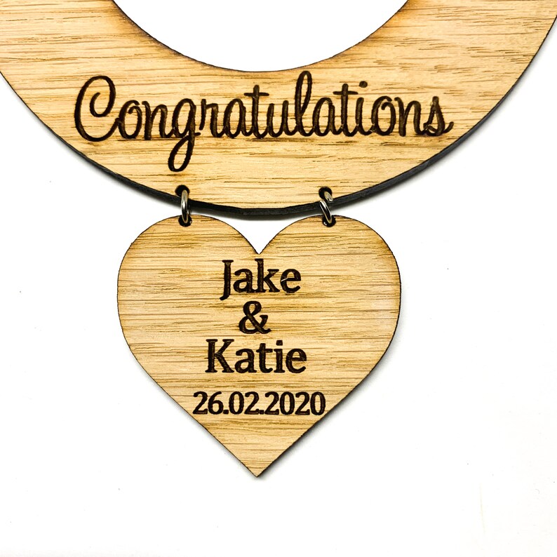 Personalised Wedding Gift Horseshoe With Names and Date Etsy UK