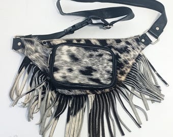 Rodeo Cowhide Leather Fanny Pack