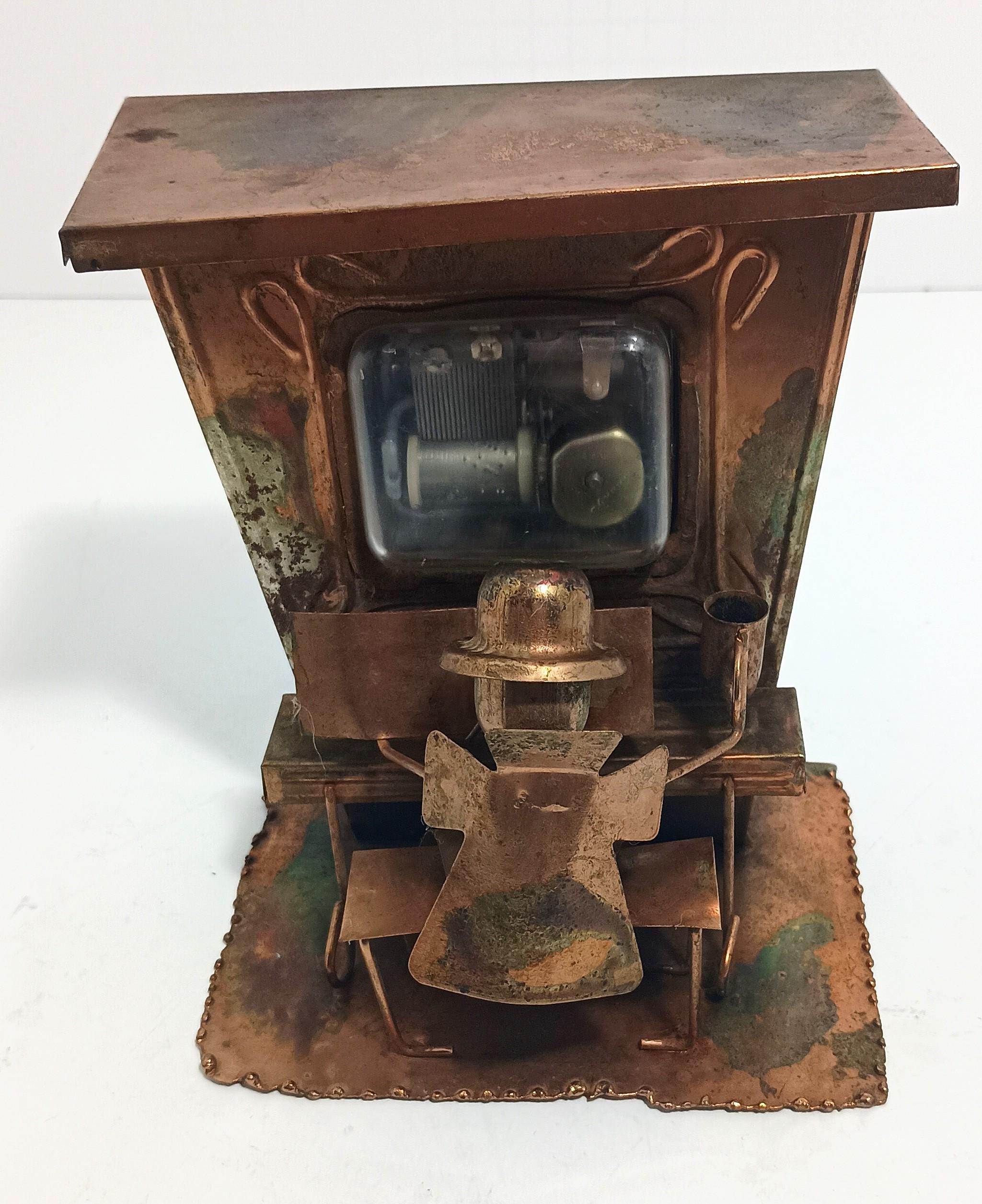 Copper Tin PIANO MAN Music Box Plays Rag Time - Etsy