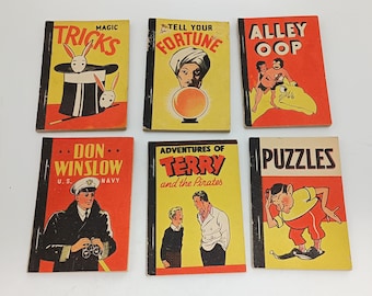 Lote 6 Whitman Penny Book Comics 1938 - Terry y los Piratas, Don Winslow