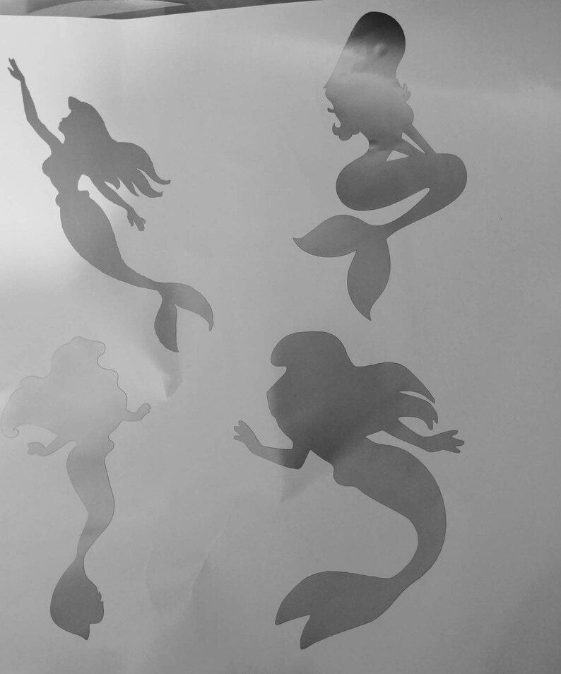 large different decals for 1 Price 5.5 in 4 Long Disney Ariel Mermaid