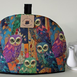 Handmade Owl Tea Cosy: Insulated Cotton Tea Pot Cover