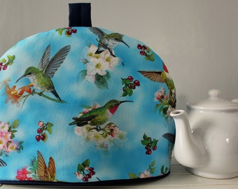 Tea cosy, hummingbird tea cosy, insulated tea cosy