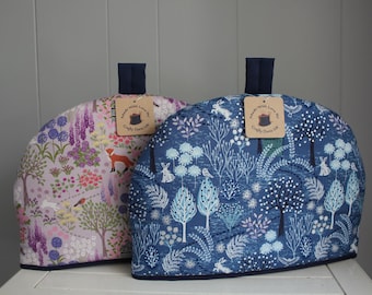 Handmade Insulated Tea Cosy: English Garden, Foxes & Robins