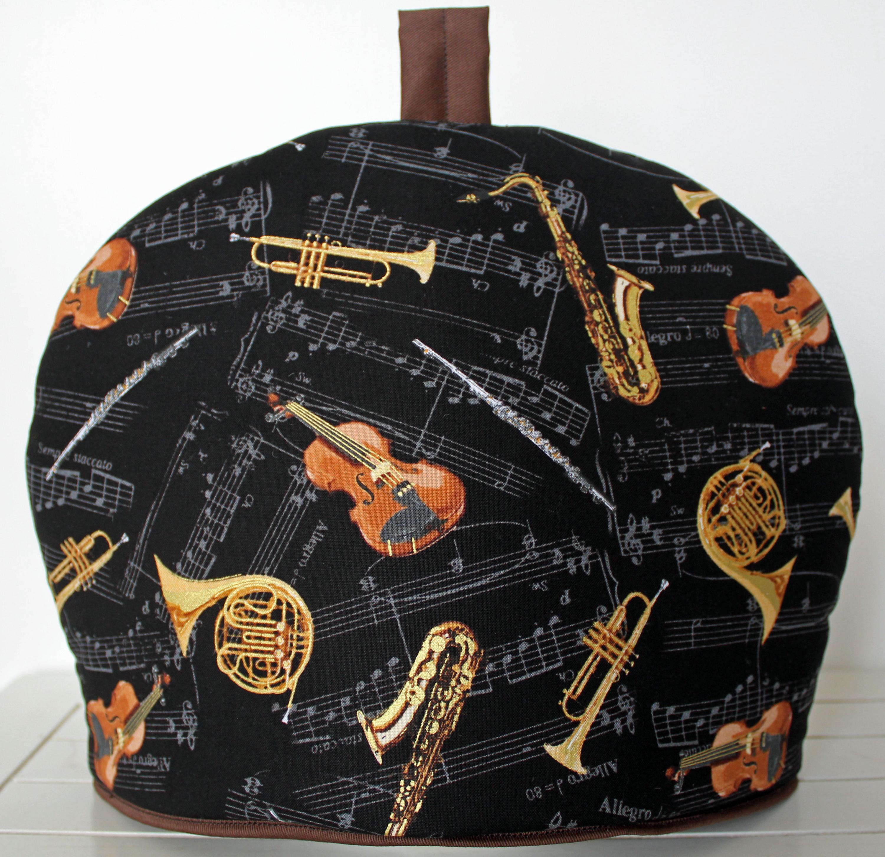 Otton A Instrument Musical Instrument Tea Cosy: Orchestra Notes, Insulated Cotton - Etsy UK