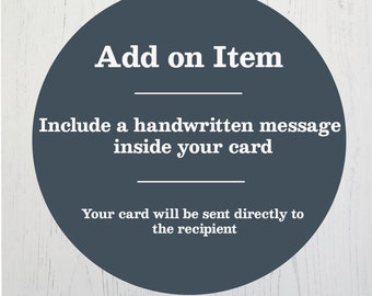 Add a handwritten message inside - Add on item