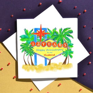 Carte d'anniversaire de mariage de Vegas
