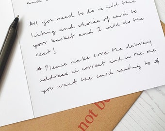 Add a Handwritten Message Inside - Add on Item - Etsy