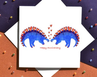Dinosaur Valentine's love card