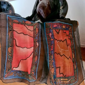Silk scarf, transparent