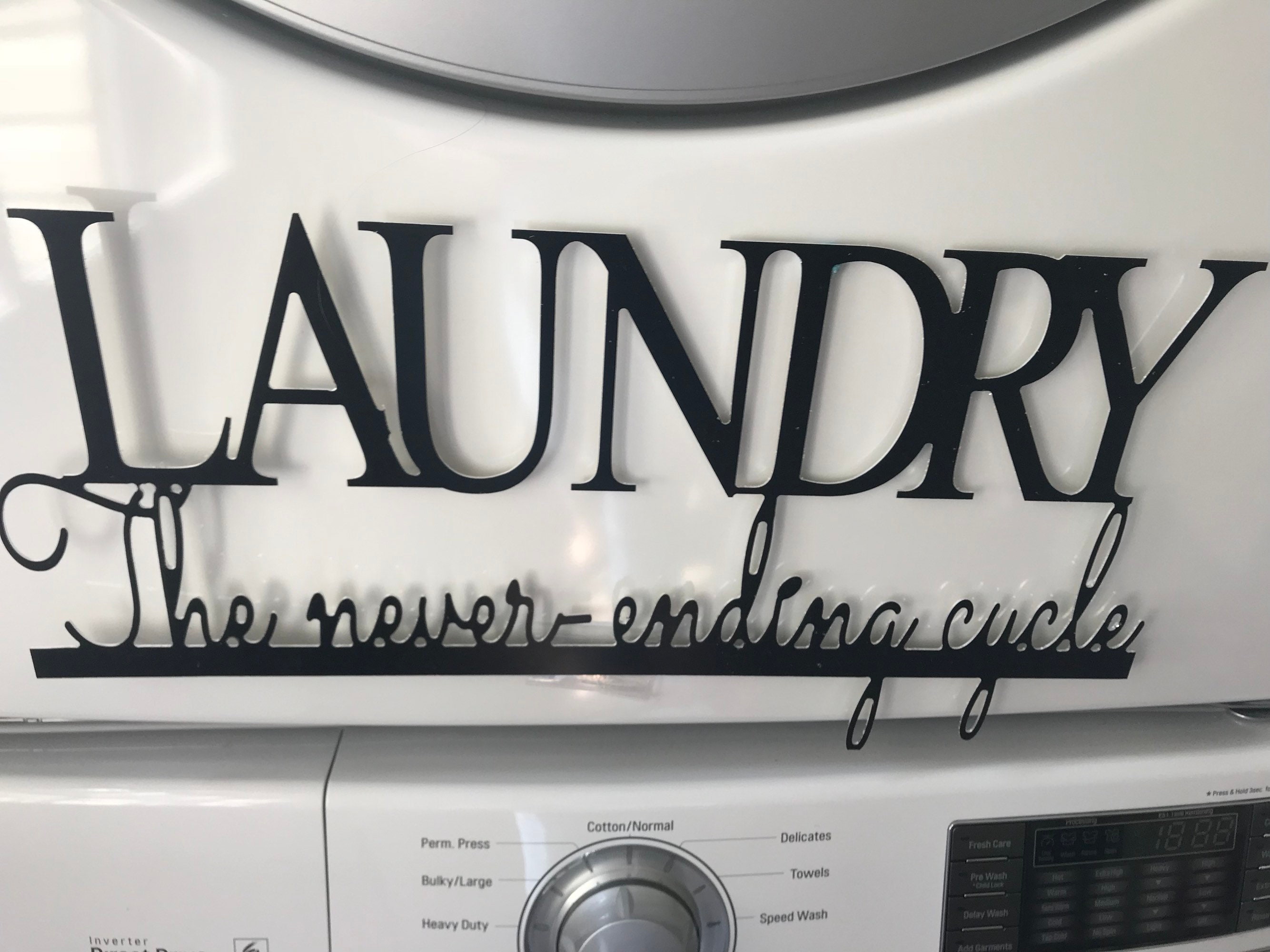 Laundry the never ending cycle wall hanging Etsy
