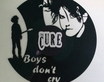 Décoration murale ou horloge en disque vinyle 33 tours - The Cure - Robert Smith