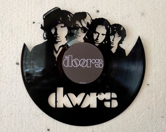Décoration murale ou horloge des Doors dans un disque vinyle 33 tours