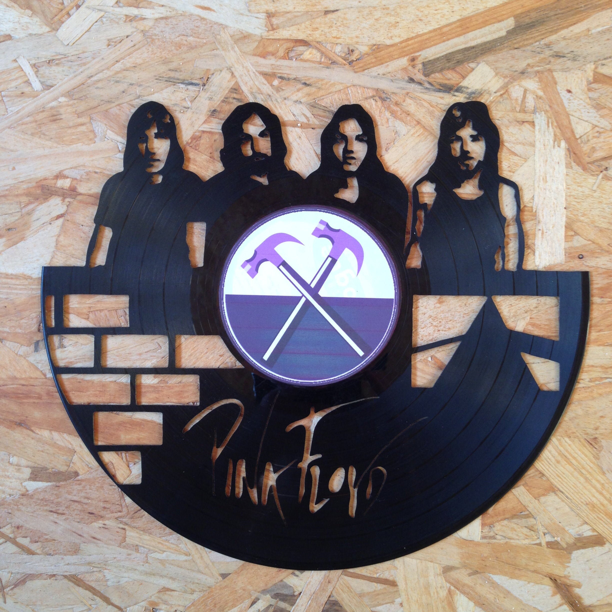 Horloge, Décoration Murale Dans Un Disque Vinyle 33T - Pink Floyd -