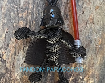 Llavero de paracord de DARTH VADER, accesorio EDC de uso diario, cordón de Star Wars, llavero de amigo motero, dijes de mochila de dibujos animados de nerds