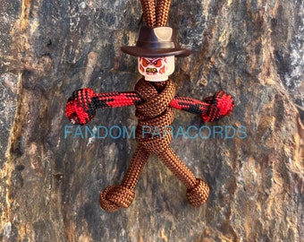 Llavero de paracord de Freddy Krueger, accesorio para llevar a diario, Pesadilla en Elm Street, accesorios de películas de terror, llavero de amigo motero