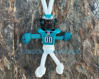 Llavero de paracord de los Philadelphia Eagles, llavero de uso diario, llavero de fútbol americano, accesorios de fútbol americano de la NFL, llavero de amigo motociclista