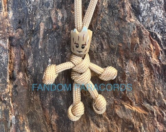 Llavero de paracord de BABY GROOT, accesorio de uso diario, llavero de Guardianes de la Galaxia, llavero de Los Vengadores de Marvel, llavero de minifigura de Lego