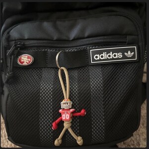 Biker Buddy Paracord Keychain, Everyday Carry Keyring, Lego Minifigure, Zipper Pull, MOTORCYCLE Accessory image 5