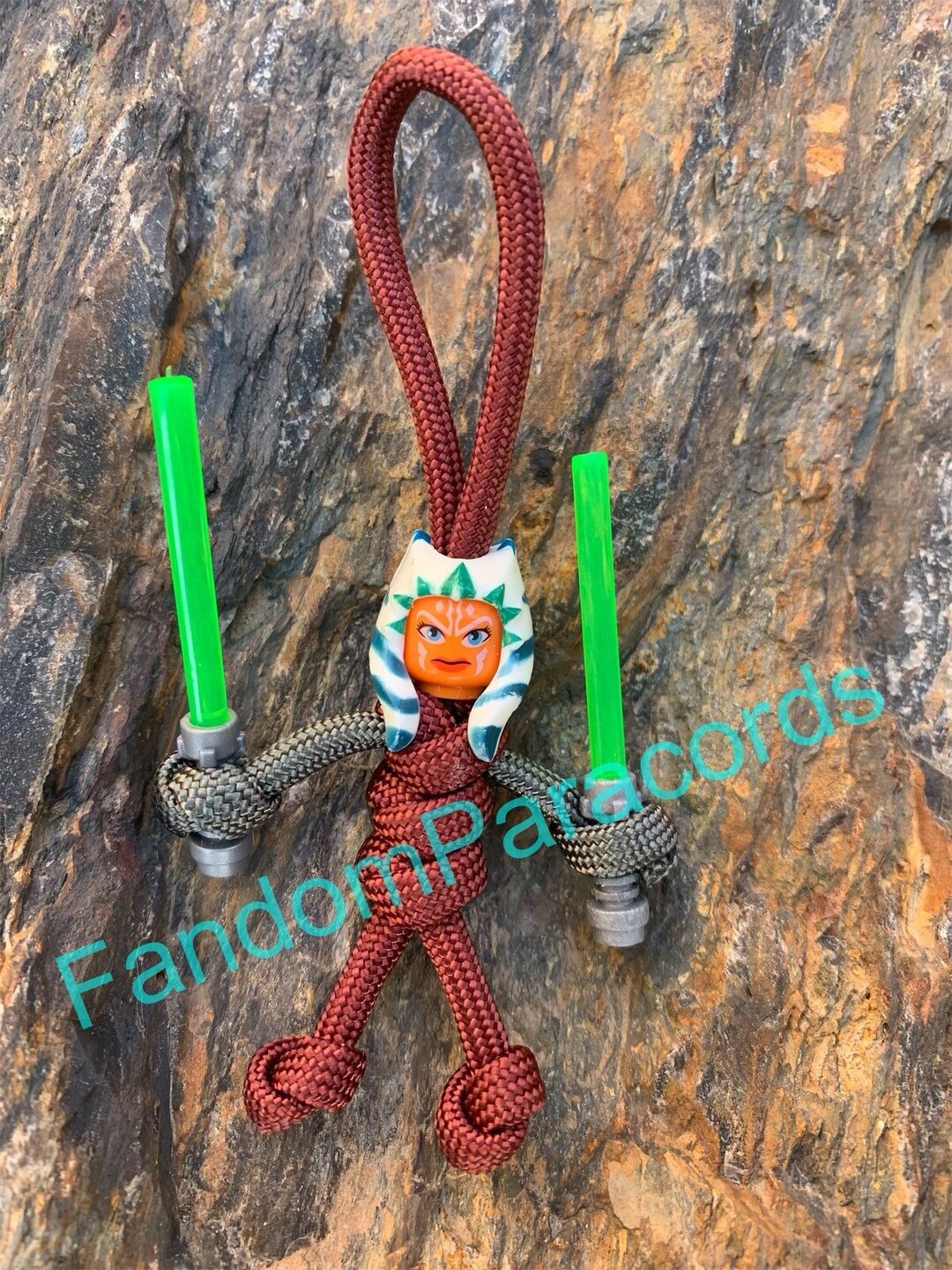 AHSOKA TANO Paracord Keychain Everyday Carry Keyring Biker Etsy