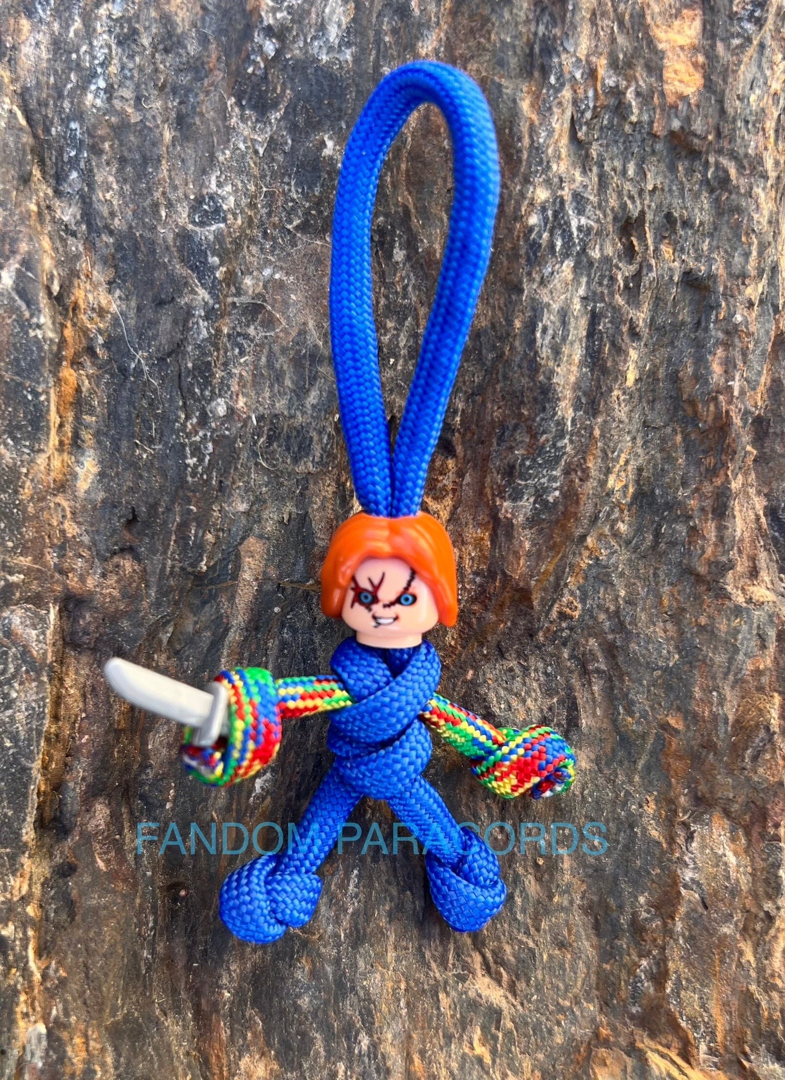 CHUCKY Paracord Keychain, Everyday Carry Keyring, Childs Play Keychain ...
