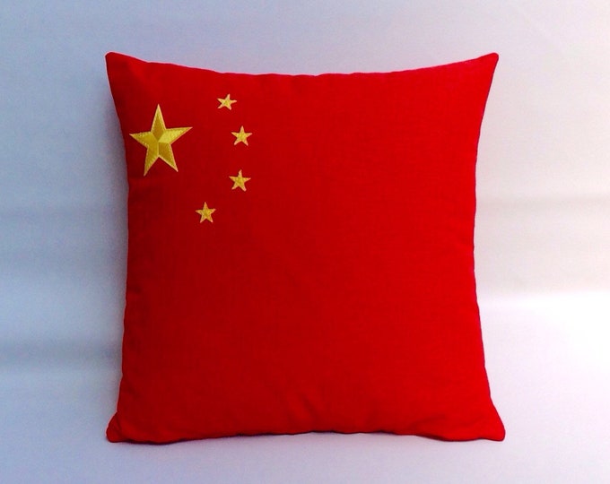 The Chinese flag pillow cushion