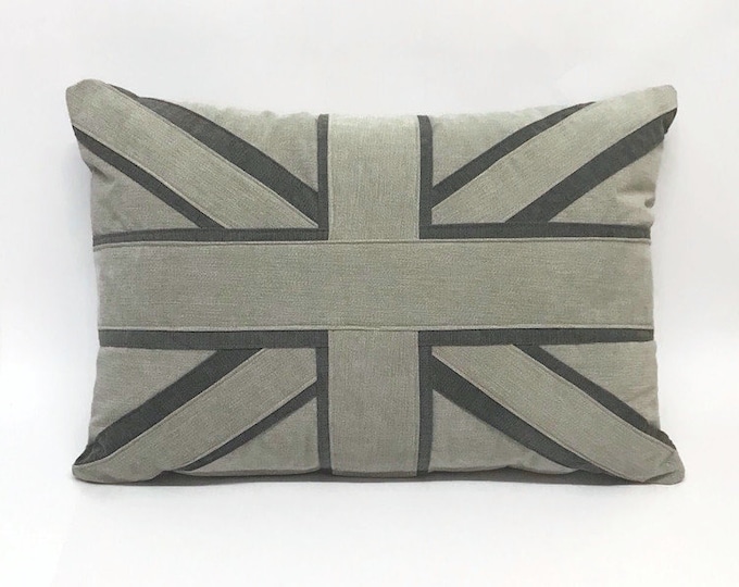 Velvety Union Jack cushion