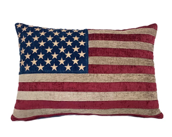 The USA vintage chenille cushion