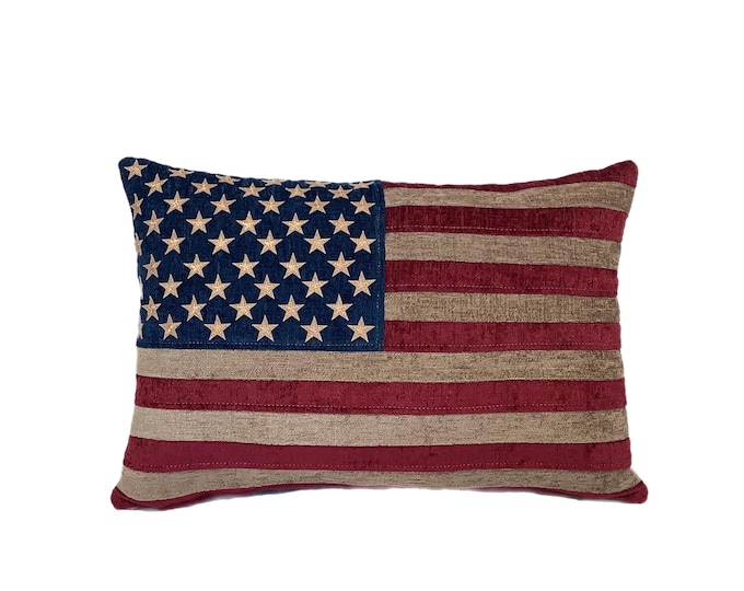 The USA vintage chenille cushion