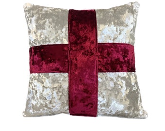 Crushed velvet Saint George cushion
