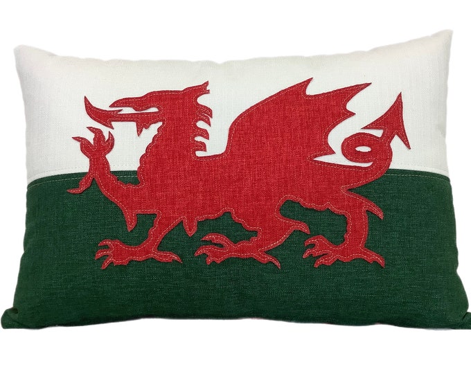 The Welsh flag cushion