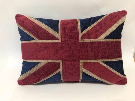 black and white union jack cushion