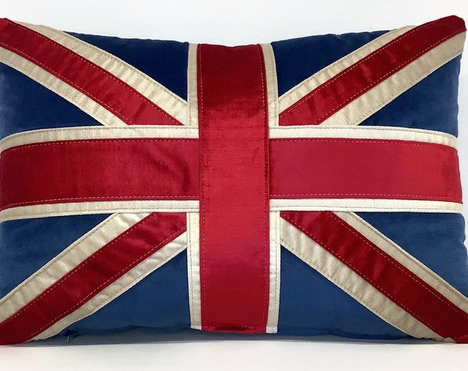 Traditional Union Jack Silk Velvet cushion