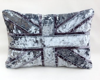 The crushed velvet Union cushion