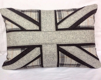 Woollen Union Jack cushion
