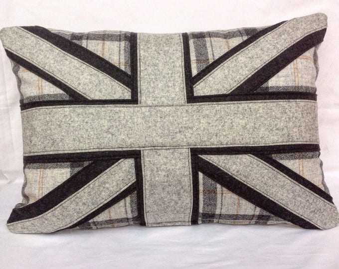 Woollen Union Jack cushion