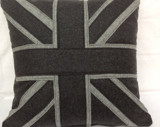 Woollen Union Jack cushion